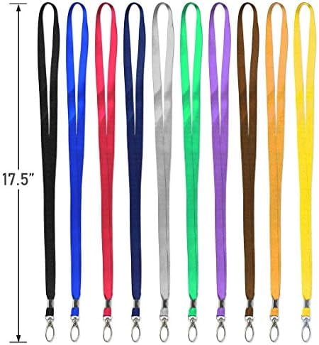 Tekola Blue Lanyards 50Pcs Nylon Bulk Lanyard for Id Badges,Badge Lanyards Swivel Hooks Clips Great for Name Tags Badge (50PCS, Blue)
