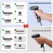 Tekola EYH2 Handheld USB 2D Barcode Scanner, Wired Automatic QR Code Scanner PDF417 Data Matrix Bar Code Reader with Long USB Cable for POS Mobile Payment, Convenience Store, Supermarket, Warehouse
