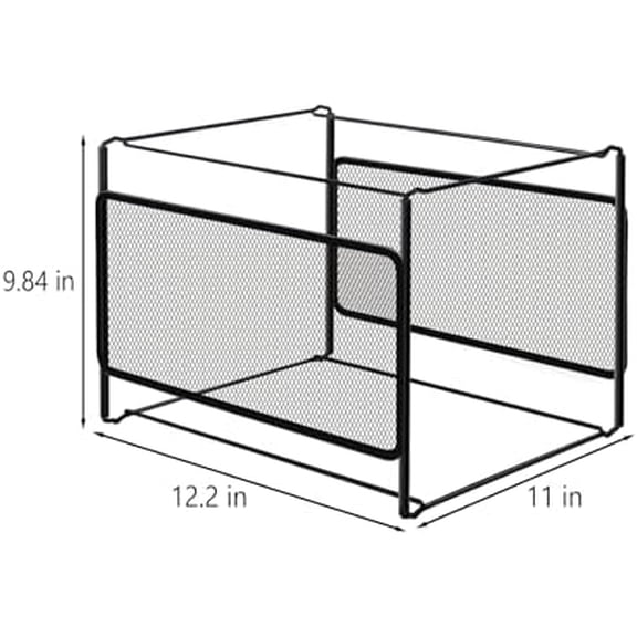 Tekola Hanging File Organizer, Letter Size File Folder Organizer with Metal Mesh, Space-Saving File Folder Storage Box for Home Office Supplies
