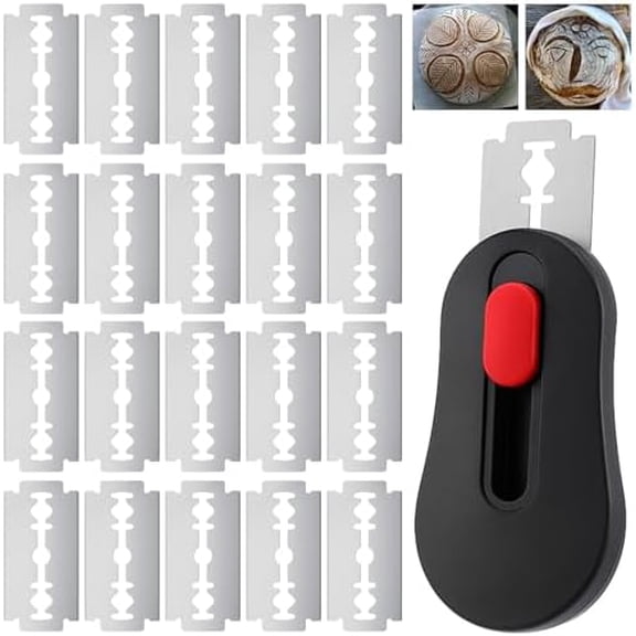 Tekola Magnetic Bread Lame with Extractable Blade - 20 Razor Blades,Dough Scoring Tool for Sourdough Breads baking & Bread Making Tools