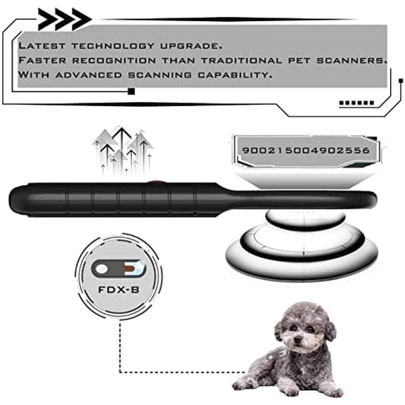Tekola Microchip Scanner, ISO11784/85/FDX-B/EMID 128 Records Data Storage Upload to PC Microchip Scanner Reader for Dog/Pet/Cat/Pig/Animal