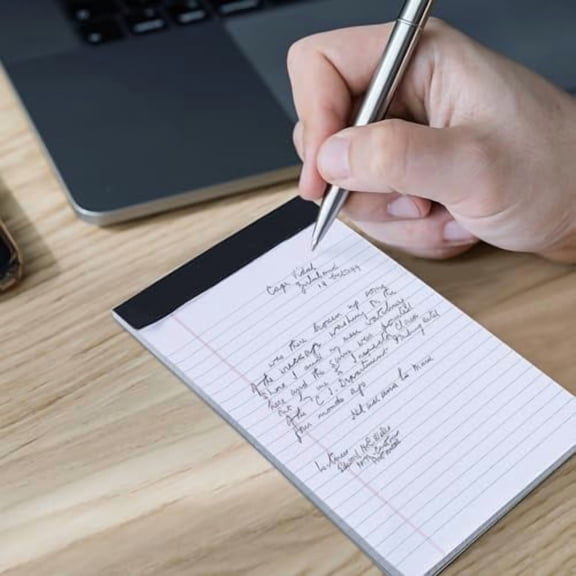 Tekola Note Pads 5x8 12 PCS, Small Legal Pads 5x8 White College Ruled for Work, Perforated White Legal Notepads Lined Paper - 30 Sheets Per Notepad
