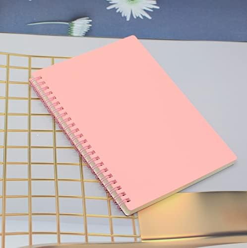Tekola Spiral Notebook, 4 Pcs 8.3 Inch x 5.9 Inch A5 Thick Plastic Hardcover 7mm College Ruled 4 Color 80 Sheets -160 Pages Journals for Study and Notes (4)