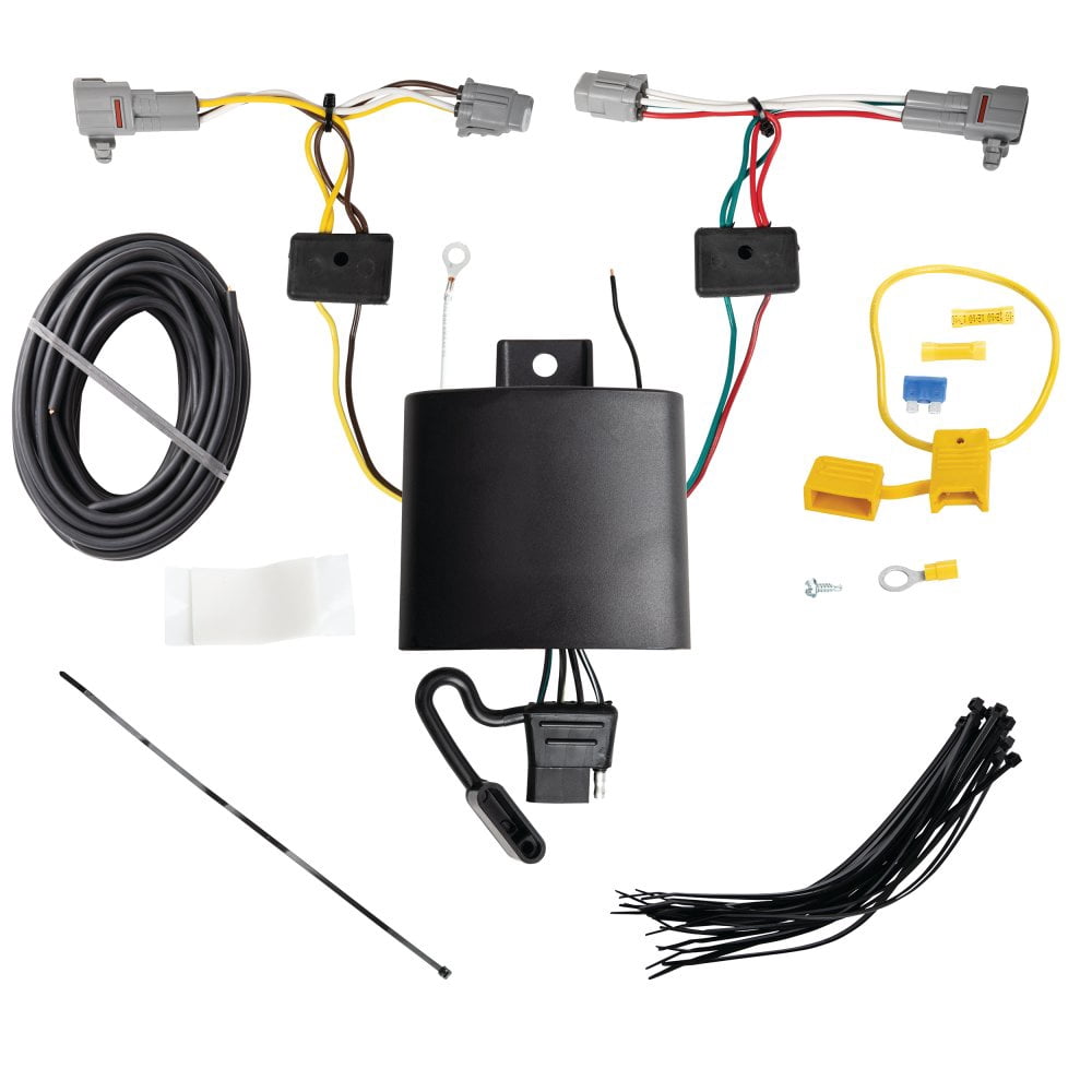 5-Wire Flat Trailer Wiring Harness Connector Set - Male & Female Plugs With 31" & 22" Cables, 6-Month Warranty