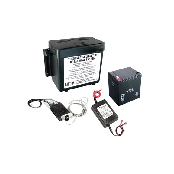 Tekonsha Shur-Set III All Polymer Lockable Breakaway System (with Charger) (Includes #2010 Nylon Breakaway Switch)