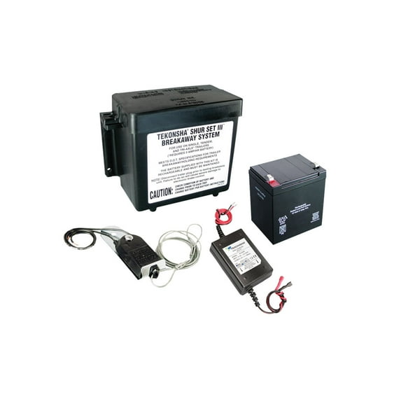 Tekonsha Shur-Set III All Polymer Lockable Breakaway System (with Charger) (Includes #2010 Nylon Breakaway Switch)