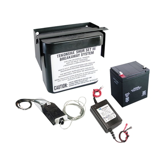 Tekonsha 20020 Shur-Set III Lockable Breakaway Kit with Charger and Breakaway Switch