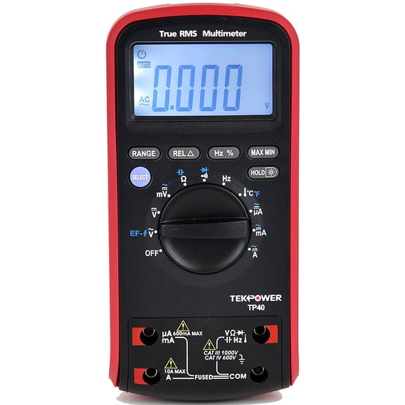 Tekpower TP40 6000 Counts True RMS Digital AC/DC Auto Range Digital Multimeter With Relative Measurement and NCV Features