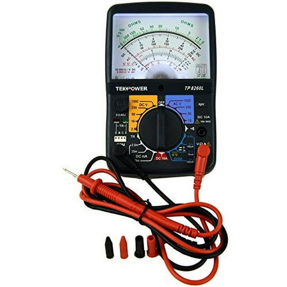 Tekpower TP8260L Analog Multimeter with Back Light, and Transistor Checking dock