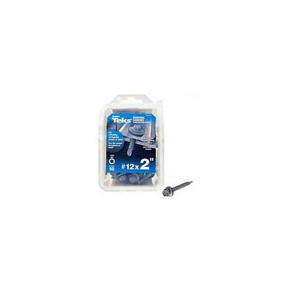 Roofing Screw - #12 x 2"" - Hex Head - Pkg of 50 - ITW Teks 21416