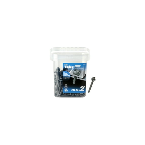 Teks 21427 Roofing Screw, #12 Thread, Hex Drive, Drill Point, Steel, Zinc - pack of 150