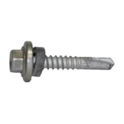 Self-Drilling Screw, #12 x 1 in, Climaseal Steel Flange Hex Head External Hex Drive, 250 PK