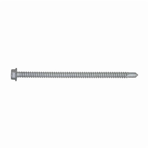 Self-Drilling Screw, #12 x 4 in, Climaseal Steel Flange Hex Head External Hex Drive, 50 PK