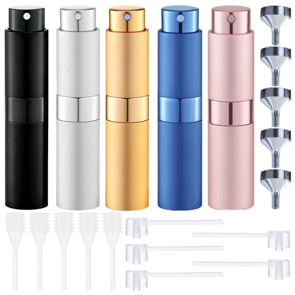 Tekson Travel Perfume Atomizer Refillable 8ml 5 Pcs Tekson Travel Perfume Atomizer Refillable 8ml, Travel Cologne Sprayer Mini, Perfume Bottle Empty Small