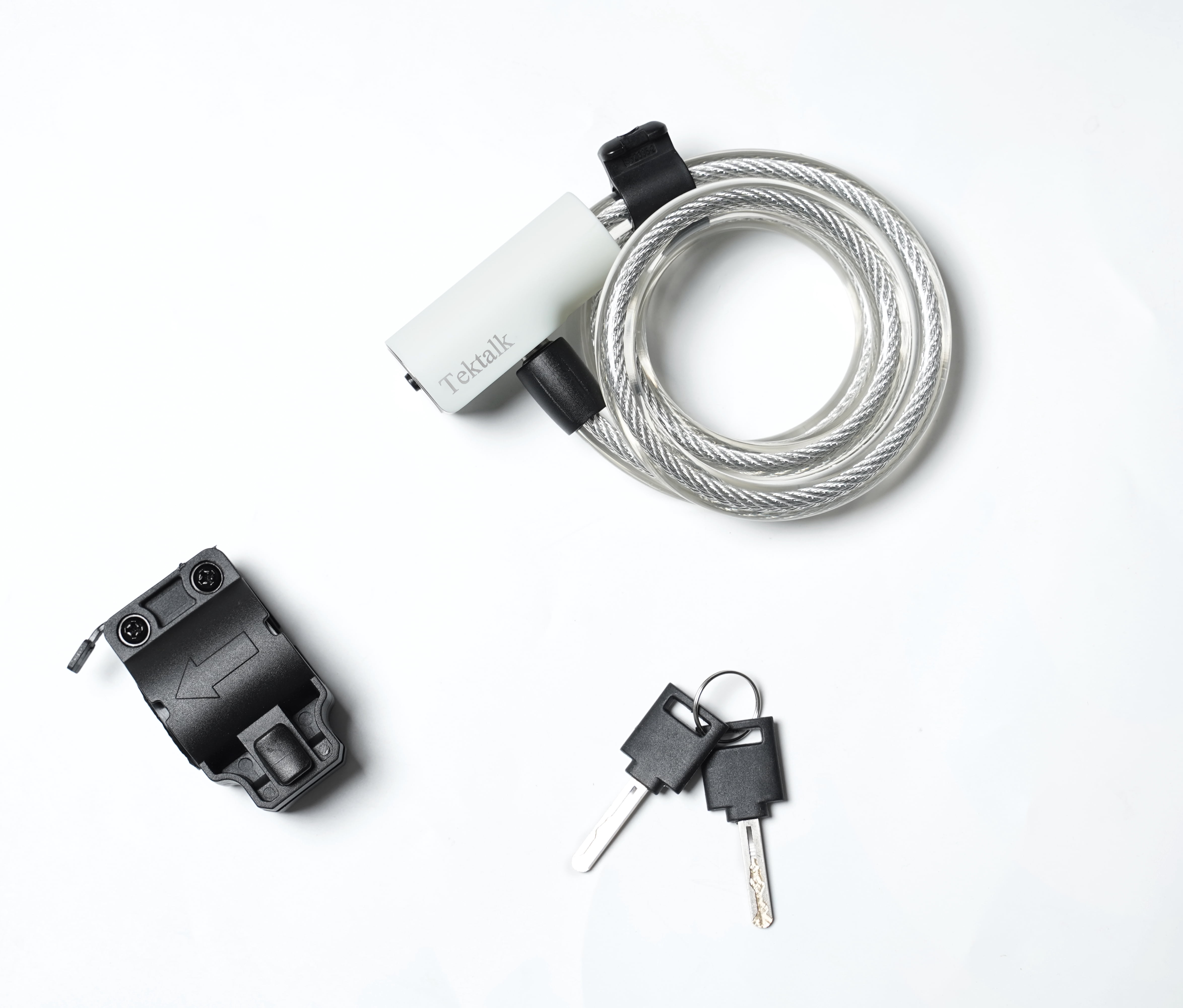 Tektalk Bike Lock, Security Lock for Mountain & Road Bikes, Electric Bikes, Steel Cable & Portable Chain Lock
