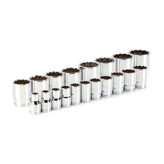 TEKTON 1/2 Inch Drive Shallow 12-Point Socket Set, 19-Piece (3/8 - 1-1/2 in.) | SHD92011