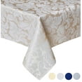 thumbnail image 1 of Tektrum 60 X 120 inch 60"X120" Rectangular Damask Jacquard Tablecloth Table Cover - Waterproof/Spill Proof/Stain Resistant/Wrinkle Free/Heavy Duty- Great for Banquet, Parties, Dinner,  Wedding (Beige), 1 of 5