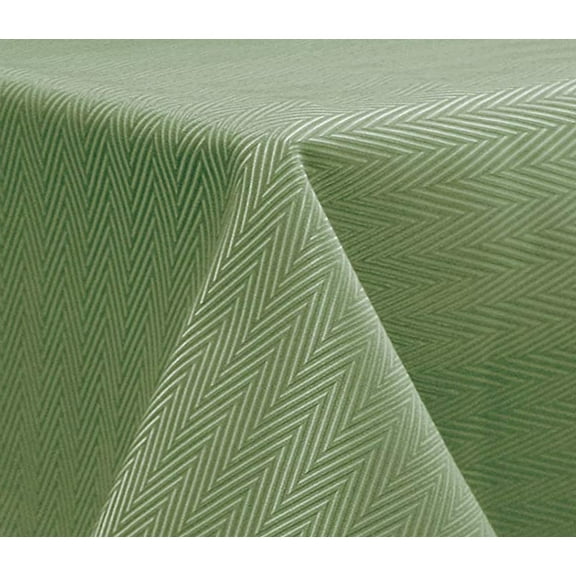 Tektrum 70 X 70 inch Square Herringbone Jacquard Textured Tablecloth Table Cover - Waterproof/Spill Proof/Stain Resistant/Wrinkle Free/Heavy Duty -Great for Banquet, Parties, Dinner, Wedding (Green)
