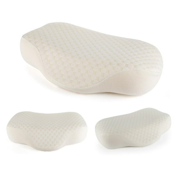 Tektrum Ergonomic Cervical Memory Foam Pillow, Contour Pillow for Neck and Shoulder Pain, Orthopedic Sleeping Pillow, Hypoallergenic Pillowcase for Side/Back/Stomach Sleepers - Queen Size (TD-P-053)