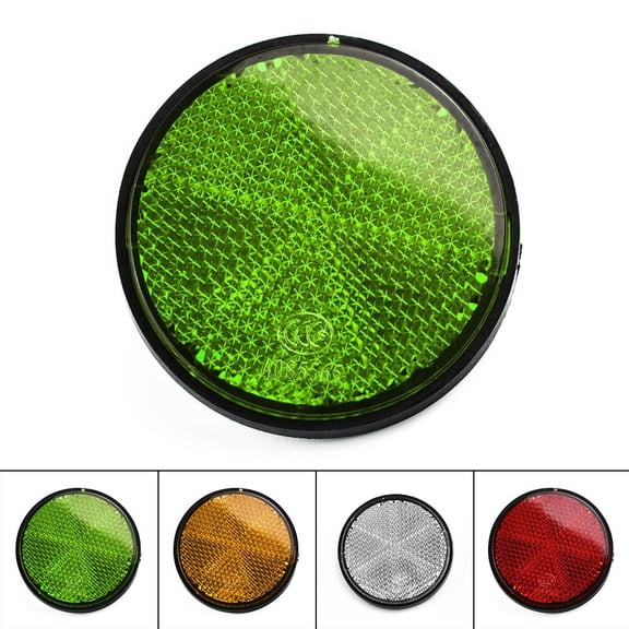 Tekuisi 1 Pcs Circular Reflector Car Trucks Motorcycle Bicycle Night Reflector Reflective Refraction Light Motor Lighting Parts