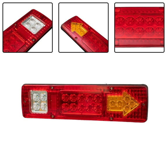 Tekuisi 12V 19 LED Rear Tail Light Brake Turn Signal Reverse Lamp Fit Car/Trailer/Truck