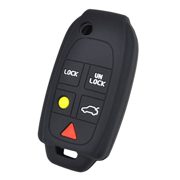 Tekuisi 1pc Key Fob Cover Case Key Protective Cover Replacement Decor Parts Remote-Control Silicone for Volvo for XC90 S80 XC70 S60 V70
