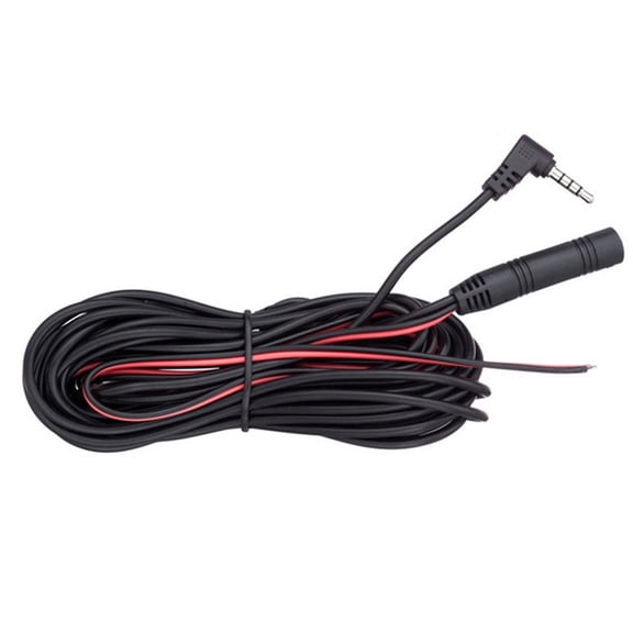 Tekuisi 1x Universal Car DVR Backup Rear View Camera Extension Cable 5-Pin 6m 2.5mm Wire Black Plastic&metal Car Electronics Accessories