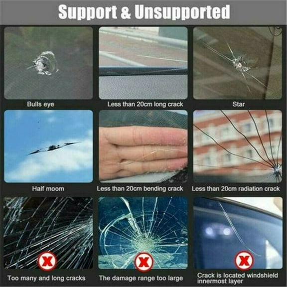 Tekuisi 2/3/5Pcs Car Windshield Cracked Repair Tool Auto Glass Nano Repair Fluid Windscreen Scratch Crack Restore Auto Window Repair