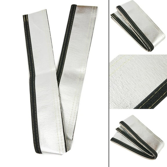 Tekuisi 2 Meter Metallic Heat Shield Thermal Fire Sleeve Insulated Wire Hose Wrap Loom Tube Protect Cover 20mm Sound Insulation Pad
