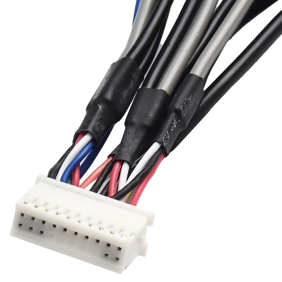 Tekuisi 20 Pin Plug Dual RCA AUX Wire Harness Wiring Connector Adaptor ...