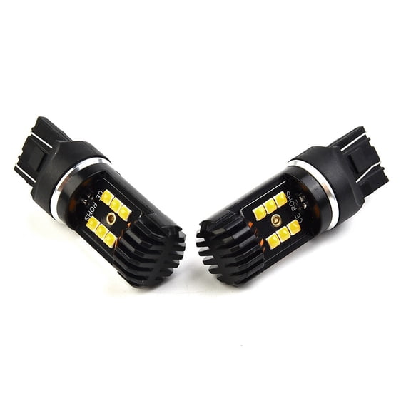 Tekuisi 2PCS 7443 7440 T20 Amber LED Turn Signal Light Canbus Error Free Waterproof Shockproof Universal Automobiles Car Light Parts