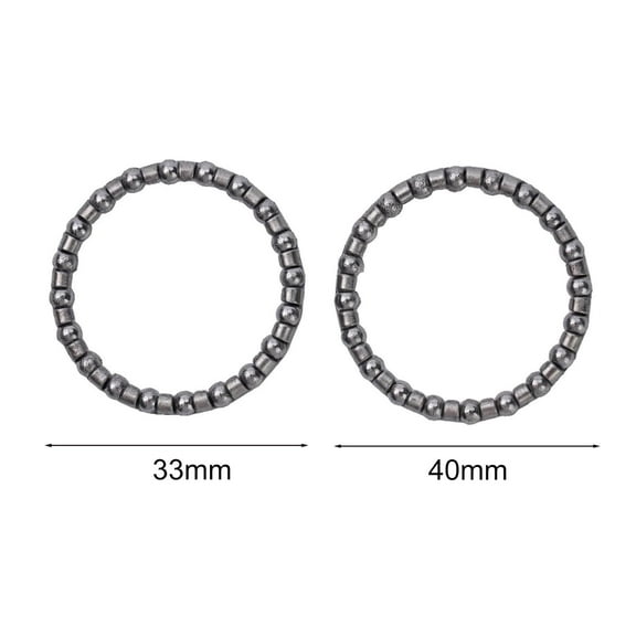 Tekuisi 2Pcs Bicycle Wheel Hub Bearings Front and Rear Steel Bearing Bike Headset Ball Bearing Race Repair Accessories Cycling Parts