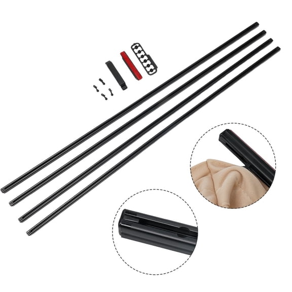 Tekuisi 2Pcs Car Window Curtain Van SUV VIP Sunshade Visor Beige 50cmx39cm Interior Parts Side Window Sunshades