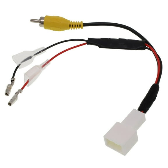 Tekuisi 4 Pin Auto Camera Video Output Car Reverse Camera Output Video Adapter Cable for Toyota Reversing Camera Cable Car Supplies