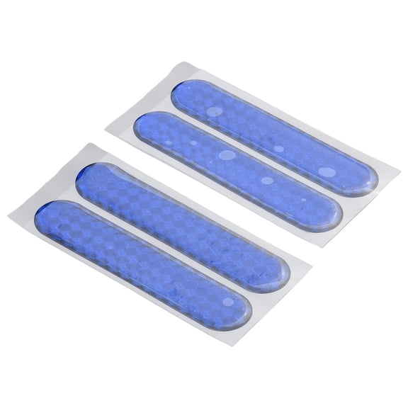 Tekuisi 4pcs Blue Reflective Safety Self Adhesive Reflector Tape Sticker Drop Glue + PVC Reflective Sticker for Truck Motorcycle Car