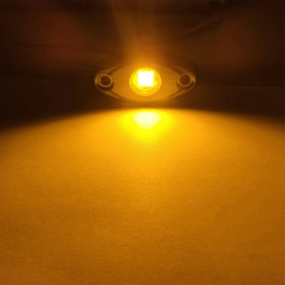 Tekuisi 4pcs LED Boat Navigation Light Rock Lights 12-24V Underbody Light 9W for Jeep Offroad Truck ATV UTV 4X4 Car Boat Side Marker