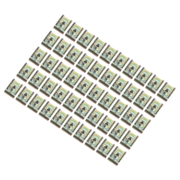 Tekuisi 50 X Metal Spring U-Type Plate Nut Speed Clips 6mm for Car Panel Defense M6 Kits
