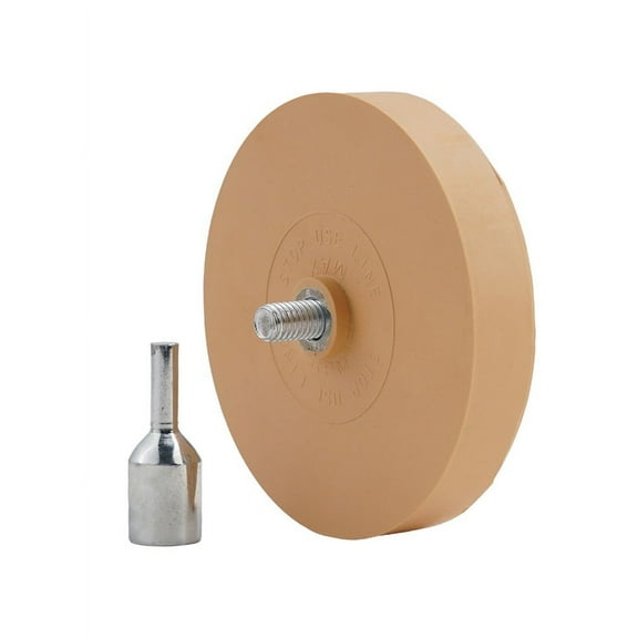 Tekuisi 88mm Rubber Eraser Caramel Wheel FREE DRILL Attachment Low Heat Stripe Removal Pneumatic Rubber Paint Cleaner Polish 3.5 Inch