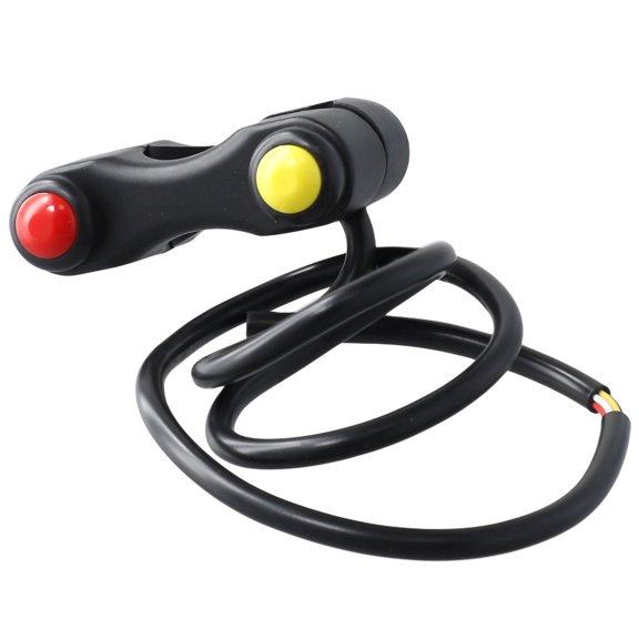 Tekuisi Aluminum Alloy Handlebar Buttons 3 Push Switch for Motorcycle ATV Headlight (Suitable for Electric Bicycle Interrupters)
