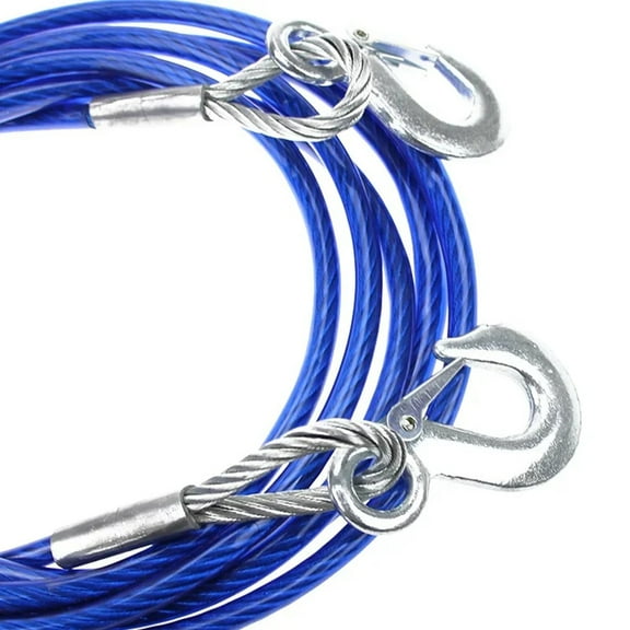 Tekuisi Heavy Duty 5 Ton Tow Recovery Hook Rope Steel Cable with Rubber Coating