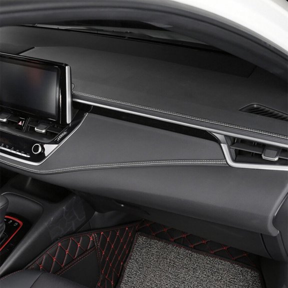 Tekuisi Luxury Car Mouldings Trim Leather Braid Decorative Line Strip for Door Dashboard Sticker Car Interior DIY Strips Universal