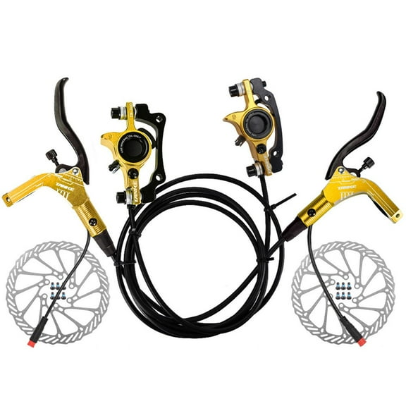 Tekuisi eBike Hydraulic Disc Brake Set Electric Bicycle Cut Off Brake Lever with Rotor