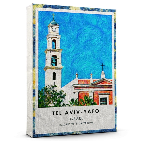 Tel Aviv-Yafo Travel Canvas, Israel Travel Art Canvas, Tel Aviv-Yafo Travel Travel art Canvas