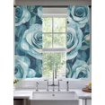 thumbnail image 1 of Tel Blue Roses Sheer Curtains for Living Room Bedroom Spring Watercolor Botanical Sheer Curtains 72 Inch Long 2 Panels Set Light Filtering Curtain Window Treatments Drapes for Dining Room, 1 of 6