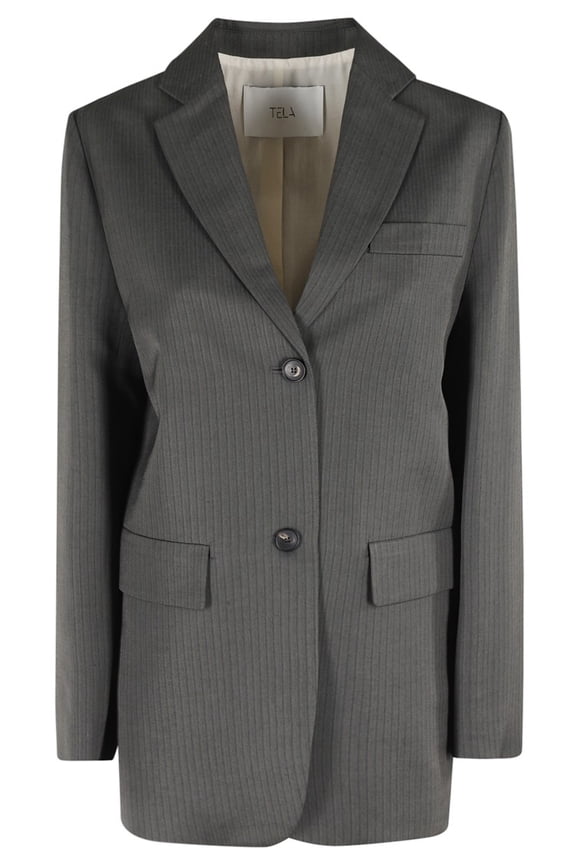 Tailored Pencil Blazer With Subtle Pinstripe (Women's)
