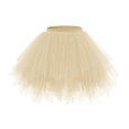 thumbnail image 1 of Telankuip Candy Colors Tutu Skirts for Women 2025 50s Vintage Layered Ballet Bubble Dance Skirt for Party Lightweight Comfy Irregular Hem Mini Short Dress Beige XL, 1 of 5