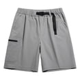thumbnail image 1 of Telankuip Cargo Shorts for Men Casual Loose Fit Outdoor Hiking Work Walking Comfortable Breathable Summer Casual Short Pants Solid Color Simple Stylish Design 3-Grey M, 1 of 3