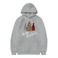 thumbnail image 1 of Telankuip Christmas Hoodies for Teen Girls Festive Holiday Long Sleeve Hooded Sweatshirts with Unique Xmas Tree Prints Loose Comfort Merry Xmas Pullovers Without Pocket Grey 10-11 Years, 1 of 4