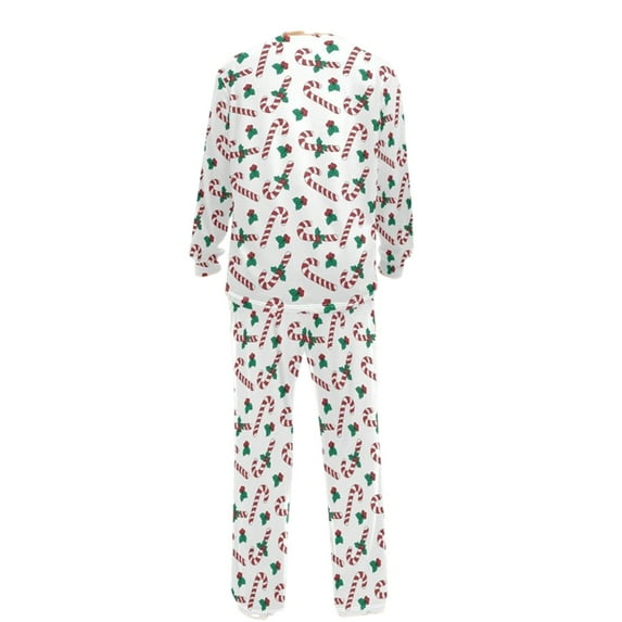 Telankuip Christmas Pajama Sets for Women 2 Piece Pjs Set Sleepwear Long Sleeve Top with Loose Wide Leg Pants Soft Comfortable Lightweight Xmas Holiday Sleepwear Outfits 1-White S