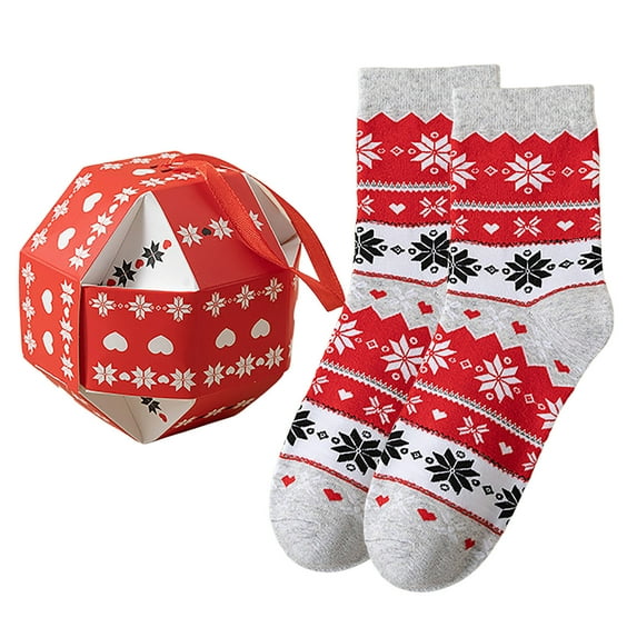 Telankuip Christmas Socks for Women Funny Cute Fall Winter Mid-Calf Socks Soft Comfortable Stretch Ugly X-Mas Medium Tube Socks for Gifts Grey One Size